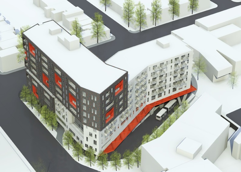Le Projet Îlot Rosemont, immeuble de plusieurs étages, doit être construit au-dessus du terminus d’autobus et sur l’espace adjacent à la station de métro Rosemont.