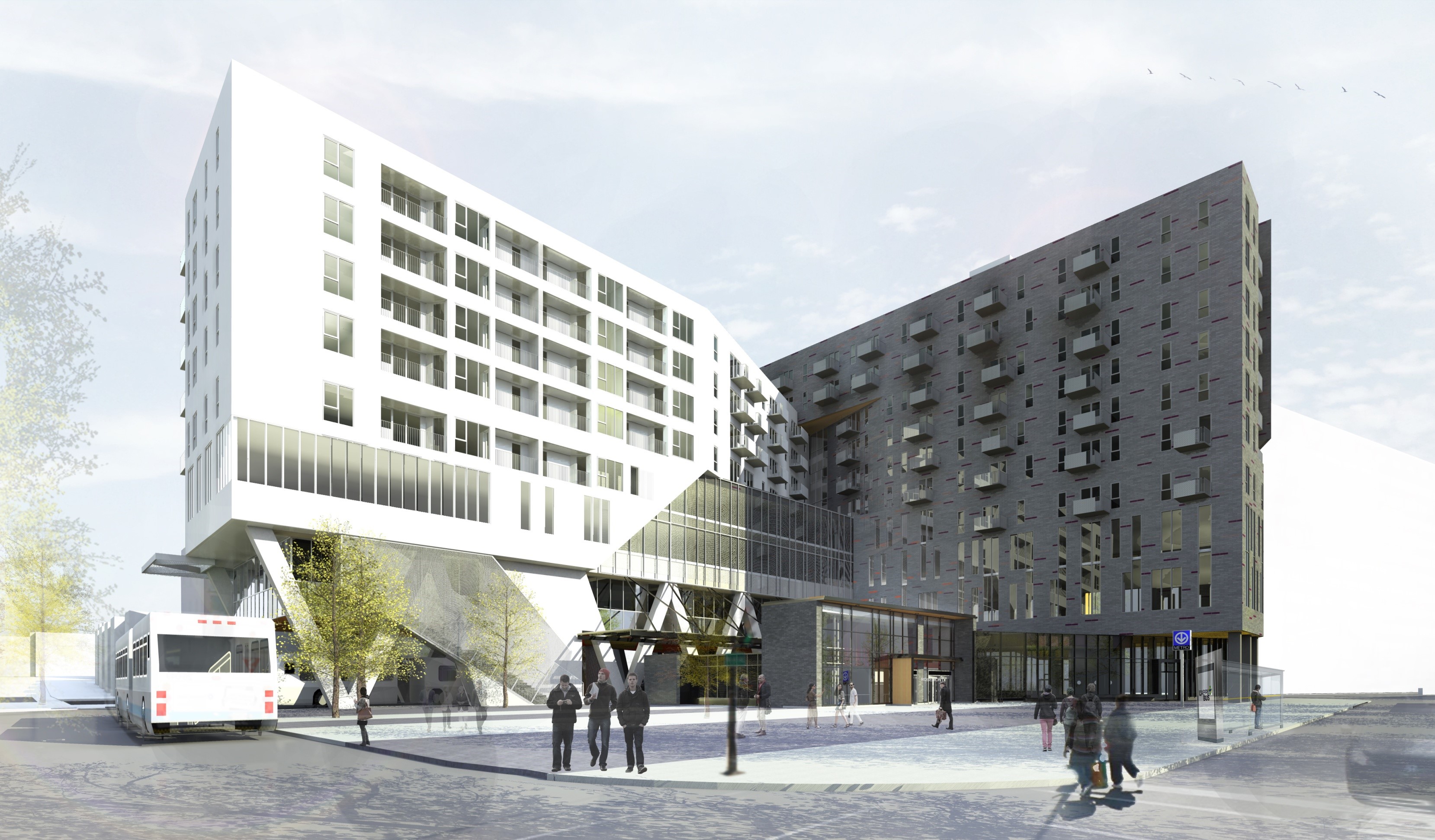 Une résidence pour aînés de près de 200 logements et des bureaux administratifs seront construits à l'angle des rues Saint-Denis et Rosemont.