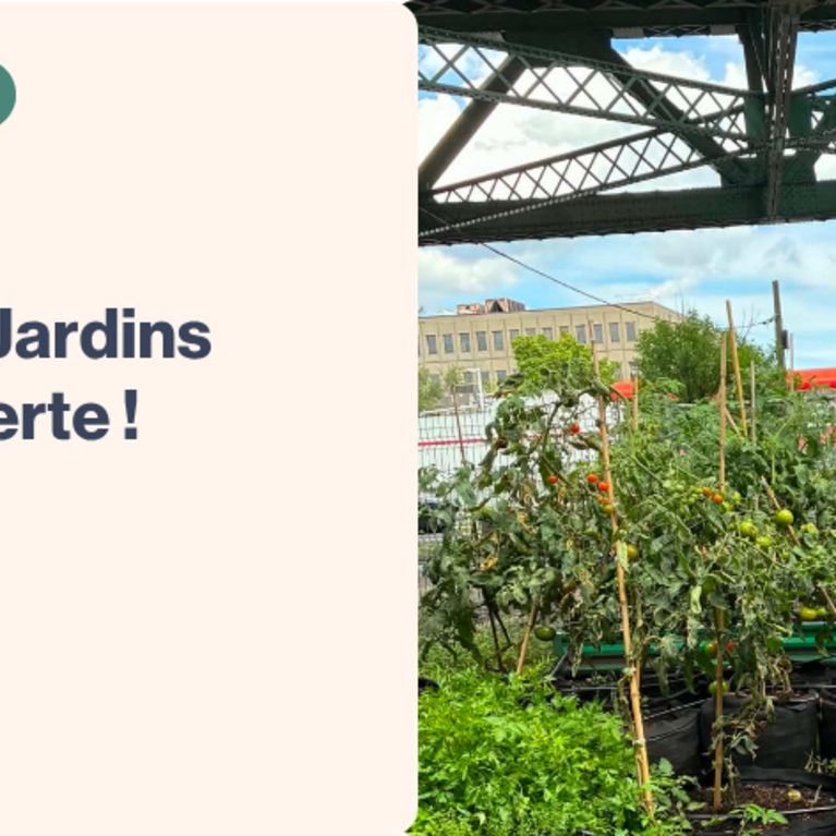 Circuit Jardins de Sentier Urbain, situé sous le pont Jacques-Cartier.