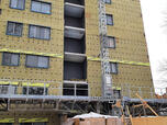 Le bâtiment pendant les travaux