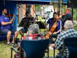 Ce n'est pas tous les jours qu'on a la chance de voir des musiciens de l'OSM à l'oeuvre.