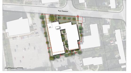Plan d'implantation, projet Dorval