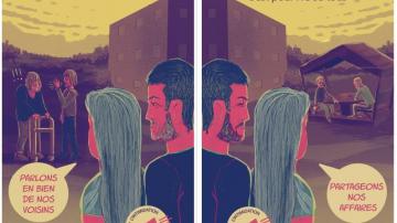 La FLHLMQ fait la promotion de deux affiches illustrant que «L’intimidation n’a pas sa place dans nos HLM !».