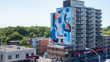 L'immense murale sera vue de loin, de très loin... (Crédit photo: Olivier Bousquet)