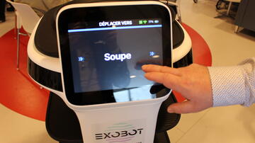 Le chariot robotisé à l'essai