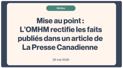 L’article de La Presse Canadienne portant sur l’état des logements sociaux à Montréal a été publié notamment dans La Presse, Le Devoir, L’Actualité, CTV, CBC et Toronto Star. 