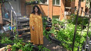 Katia Gabriel, aux habitations André-Grasset; photo: Martin Alaire