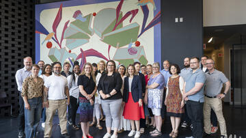 L'OMHM et MU inaugure la murale Chez soi au 400, boulevard Rosemont. Photo: Olivier Bousquet