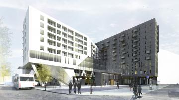 Une résidence pour aînés de près de 200 logements et des bureaux administratifs seront construits à l'angle des rues Saint-Denis et Rosemont.