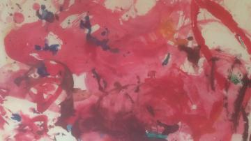 Le bandeau du blogue est le détail d’une œuvre réalisée par une petite fille de trois ans.